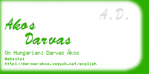 akos darvas business card